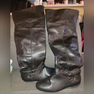 Tall Black Boots 21"